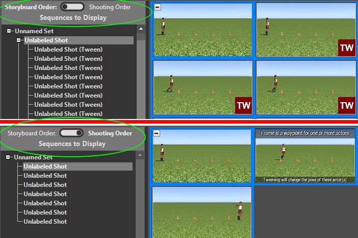 Storyboard Order vs. Shooting Order